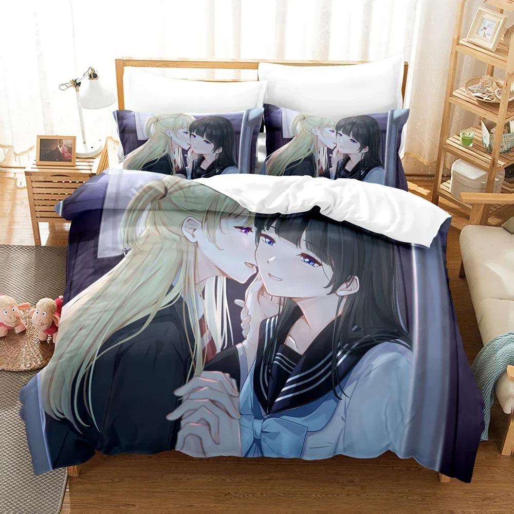 Comforter 3D Printed Akebis Sailor Uniform Bedding Set Anime Double Twin Full Queen King Adult Kids Bedclothes