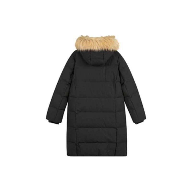 Skechers Letter Logo Printed Solid Color Down Jacket Women outerwear Carbon-Black L422W109