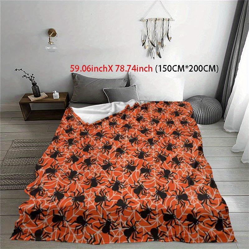 Spider Web Mystery Blanket Reversible Flannel Throw for Halloween Fun AllSeason Comfort Spooky Elegance Gift