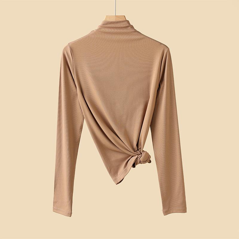 

Универсальная женская водолазка с длинными рукавами на весну/осень, модный и простой дизайн для ношения в помещении и на открытом воздухе. S