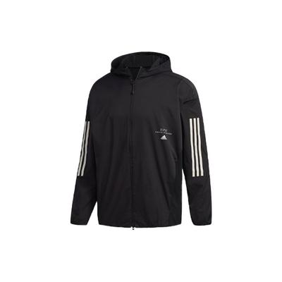 Logo Stripe Print Hooded Jacket Men Jackets Black FM5325