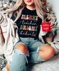 Retro Teacher Christmas Shirt Merry Teacher Bright Students Shirt Plus Size Teacher Clothes Kindergarten ESL Ag Fcs 4k Iep Tk Teacher Shirts