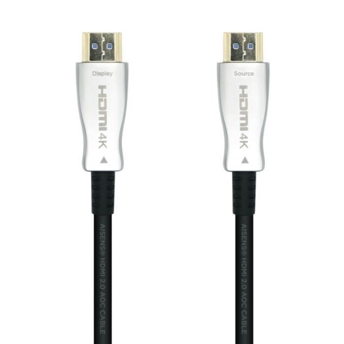 Câble HDMI Aisens V2.0 AOC Premium 4K Grande vitesse Noir 20 m