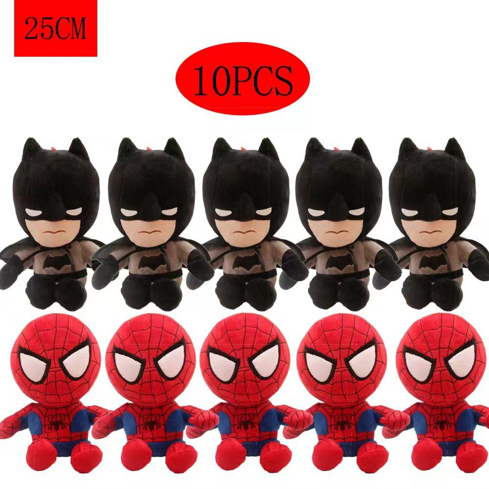 10Pcs Man Spidermaned Plush Toys Movie Dolls Marvel Avengers Soft Stuffed Hero Captain America Iron Christmas Gifts