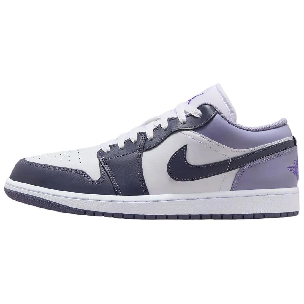 Jordan Air Jordan 1 Anti Slip Wear Resistant Low Top Vintage Basketball Shoes Men's Purple White Jordan 553558-145