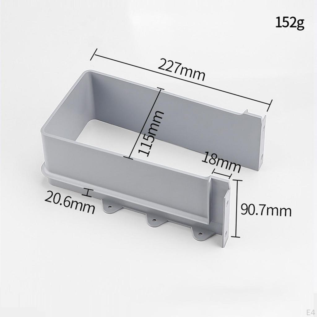 Capac Tub Sifon Chiuvetă în Formă de U pentru Sub Chiuvetă, Piese Decupate pentru Extragere Sertar Gri Deflector Drenaj