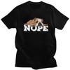 Custom French Bulldog Says Nope T Shirt Men Short Sleeve Pure Cotton Tshirt Casual Funny Animal Dog Tees Fashion Tshirt