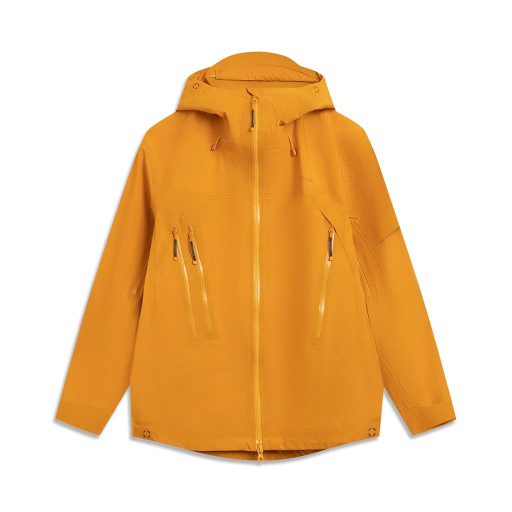 Li Ning Outdoor CF Waterproof Hooded Zipper Comfortable Versatile Solid Color Windbreaker Unisex Outerwear AEMV047-1