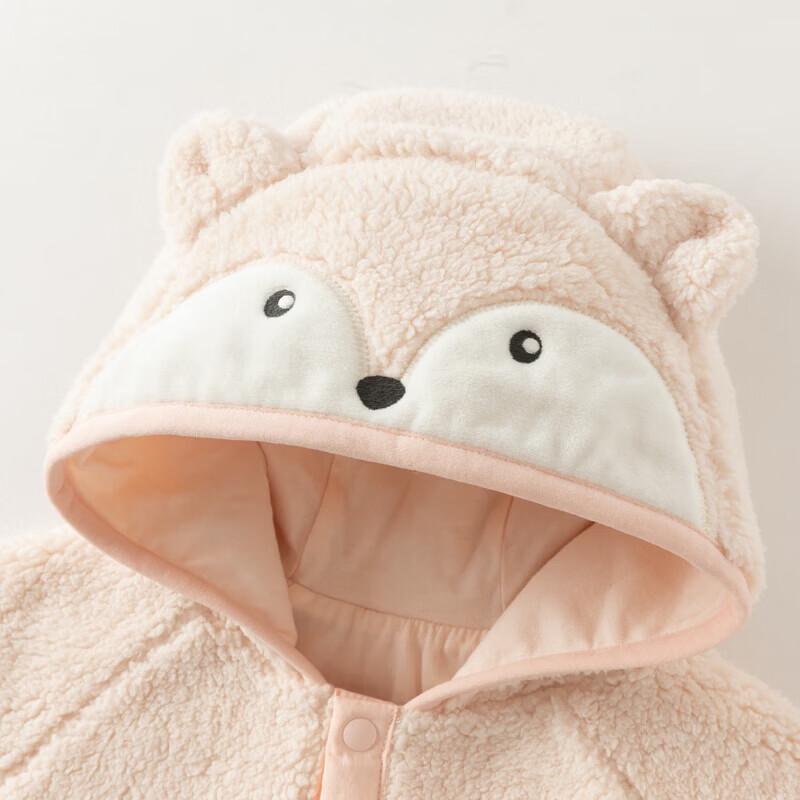 DAVE & BELLA Baby Faux Shearling Hooded Romper
