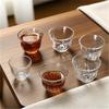 2pcs Sets Personalized Transparent Water Cup Creative Kung Fu Tea Cup Drinkware Small Tea Cup Household Drinking Glasses Gifts