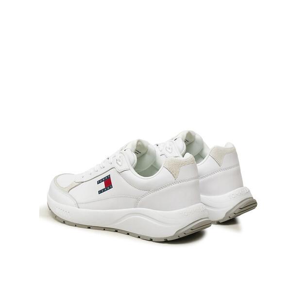 Men's Sneakers Tommy Jeans Tjm Runner Full Leather Ess Em0em01445 White