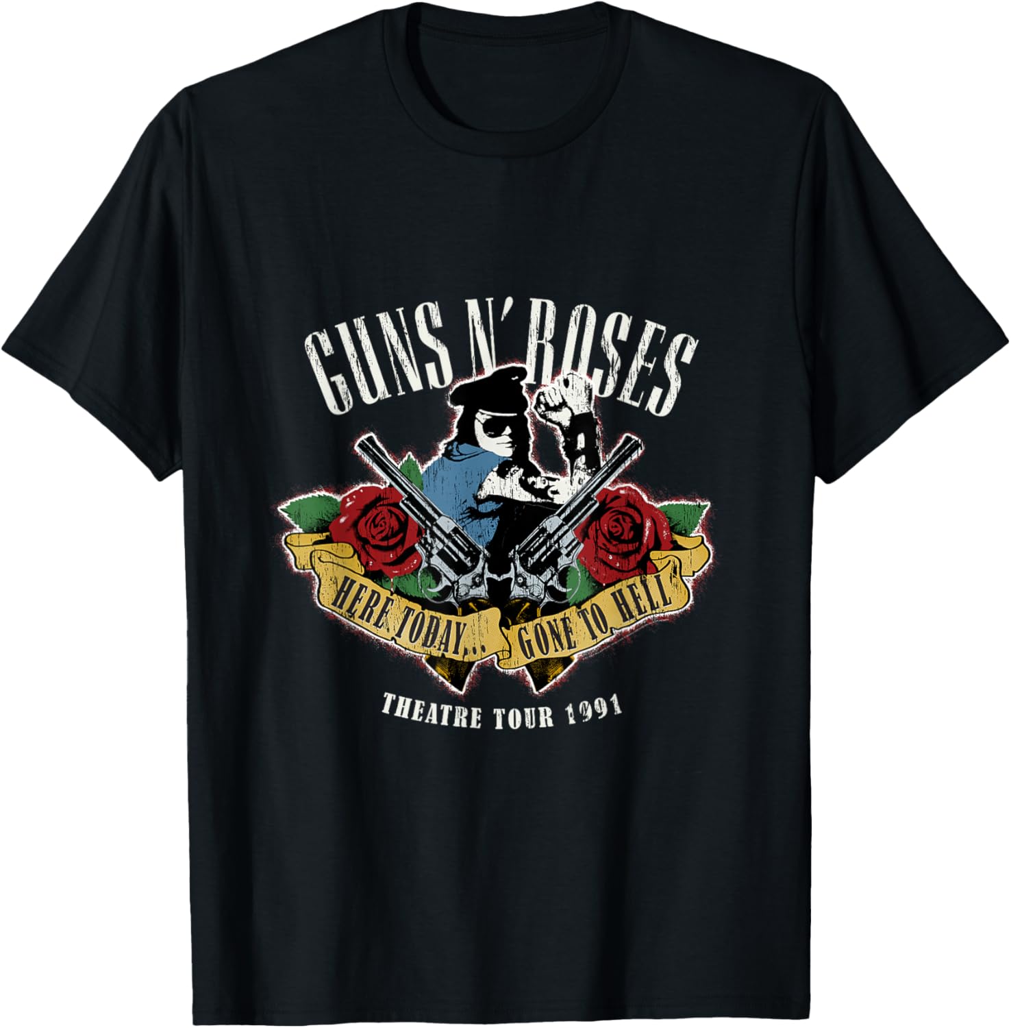 Guns N  Roses Official Here Today Gone to Hell T-Shirt Small S разноцветный