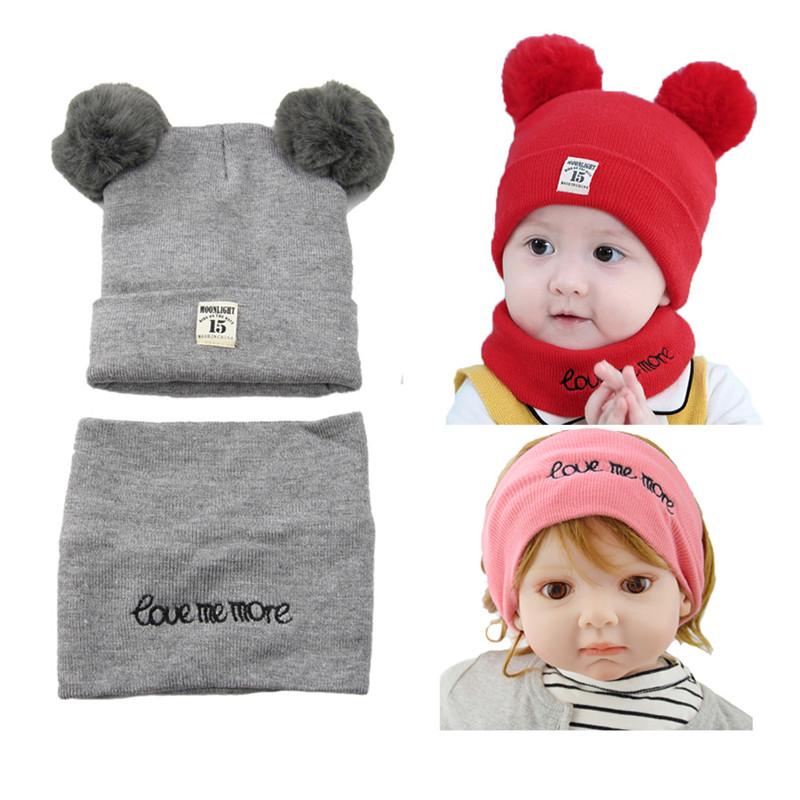 Winddicht Baby Winter Beanie Set der Hut Neu geborene Strickmützen Kinder Cap