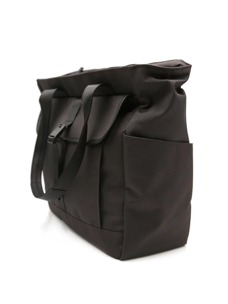 Official Haruyama Men's Business Tote Bag with Magnetic Buckle, Year-Round, D. Brown, Black