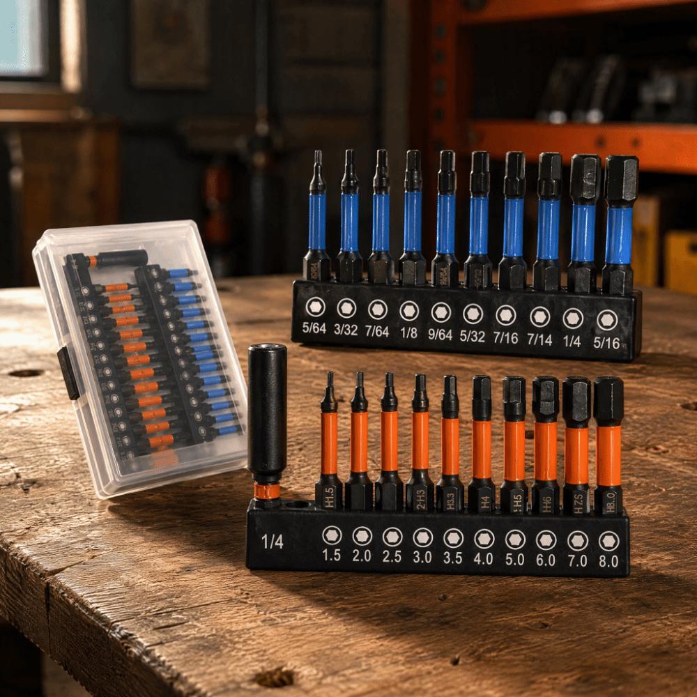 1/4in Hex Shank Allen Wrench Bit Set Precision Impact Driver Bit Set  Electric Drill Use