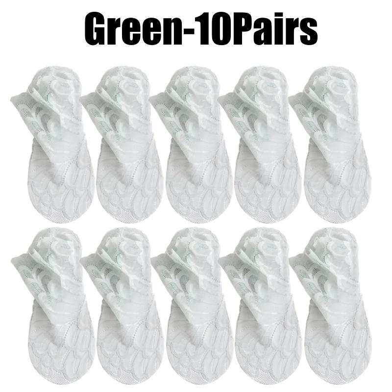 Fashion Women Lace Flower Mesh Socks Non-slip Invisible Liner Sock Female Elastic Comfy Thin Breathable Ankle Socks