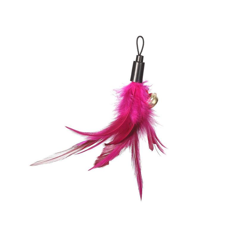 Cat Teaser Stick Replacement Feather Heads - Chicken & Feather Options