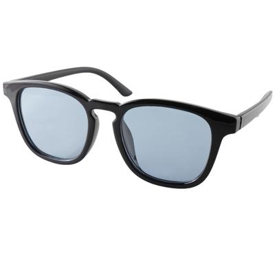 [valeria] Photochromic Polarized Sunglasses, Flat Lenses, Wellington Square Shape, Soft Case, Unisex, Outdoor Fashion, Blue