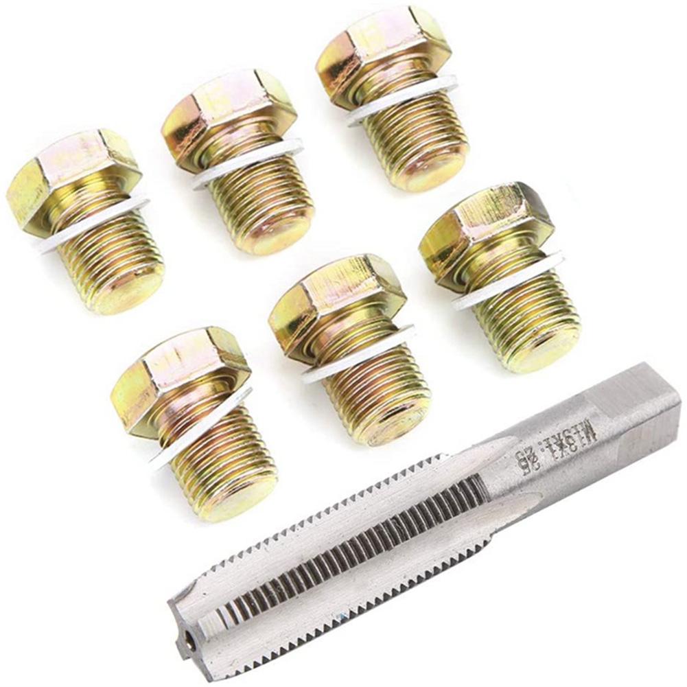 Portable Oil Pan Drain Sump Plug Key M13x1.25mm Iron Oil Pan Thread Repair Tools Kit Sump Drain Plug Repair Kit