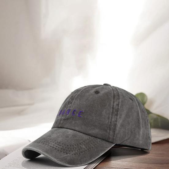 Unisex-Baseballkappe, Stickerei, verwaschen, Used-Look, lange Krempe, verstellbares Loch für Pferdeschwanz, UV-Schutz, Sonnenschutz, leichte Schirmmütze für Erwachsene im Freien