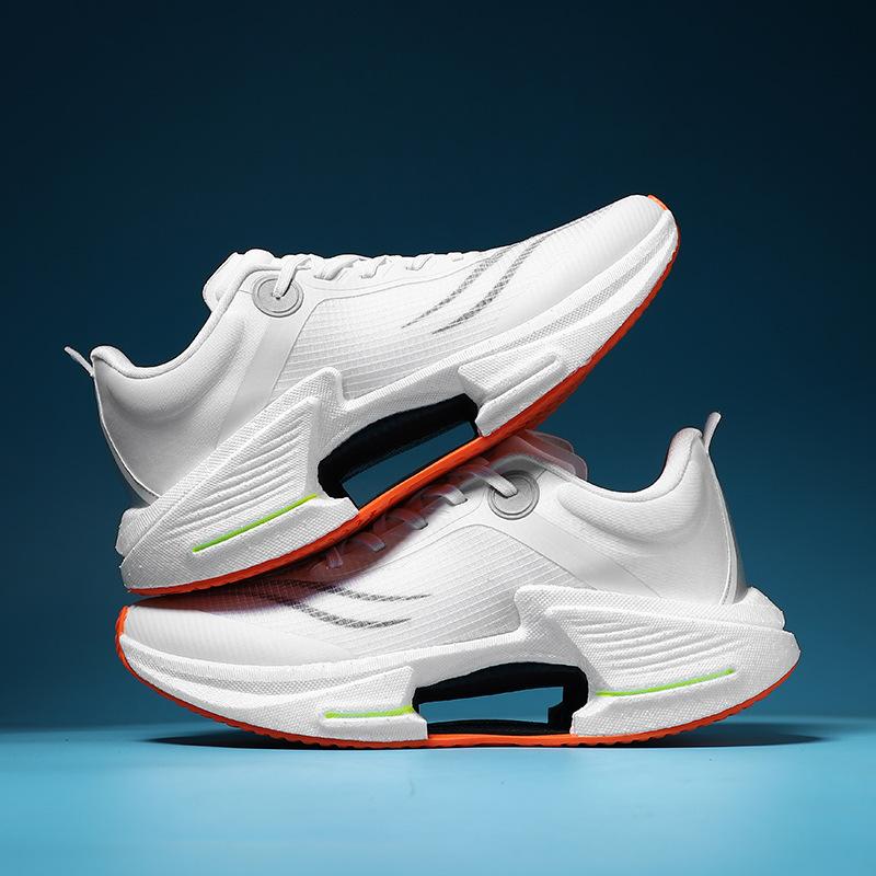 Jueying 3 Carbon Board Boys Running Shoes Autumn Older Children Students Shock Absorber Test Sports Shoes Full Palm Youth Running Shoes