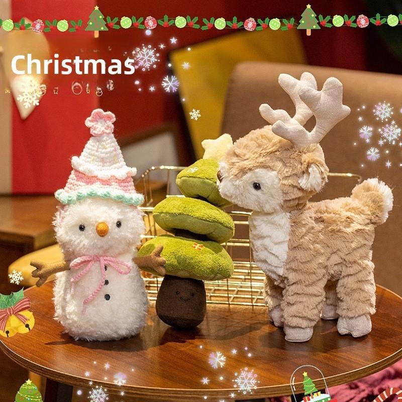 Christmas Tree Snowman Elk Plush Toy Kids Gift Seasonal Decor For Children And Holiday Celebrations