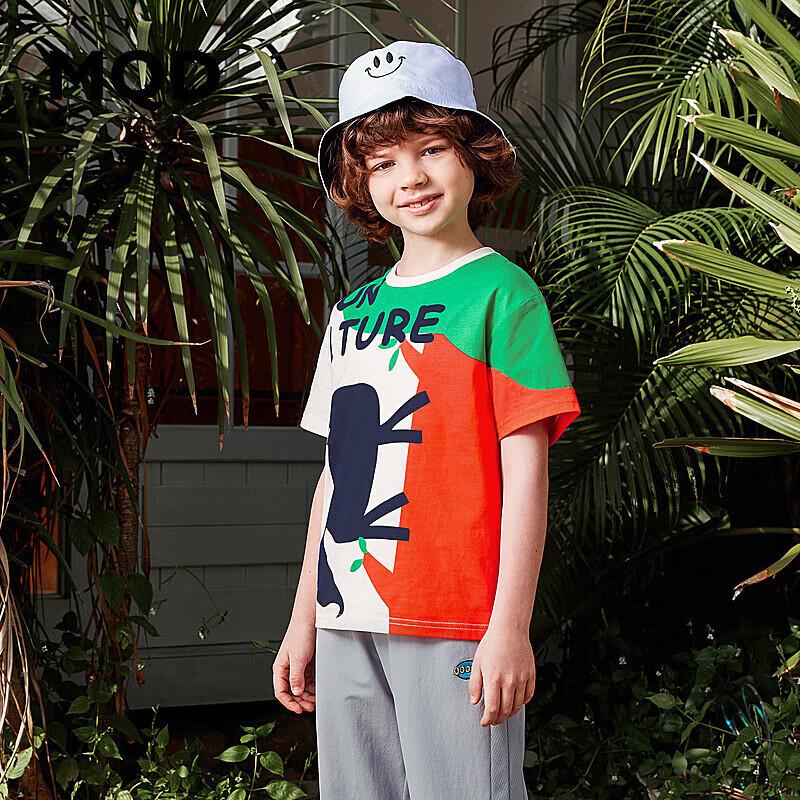 MQD Boys Summer Contrast Cartoon T-Shirt 110cm