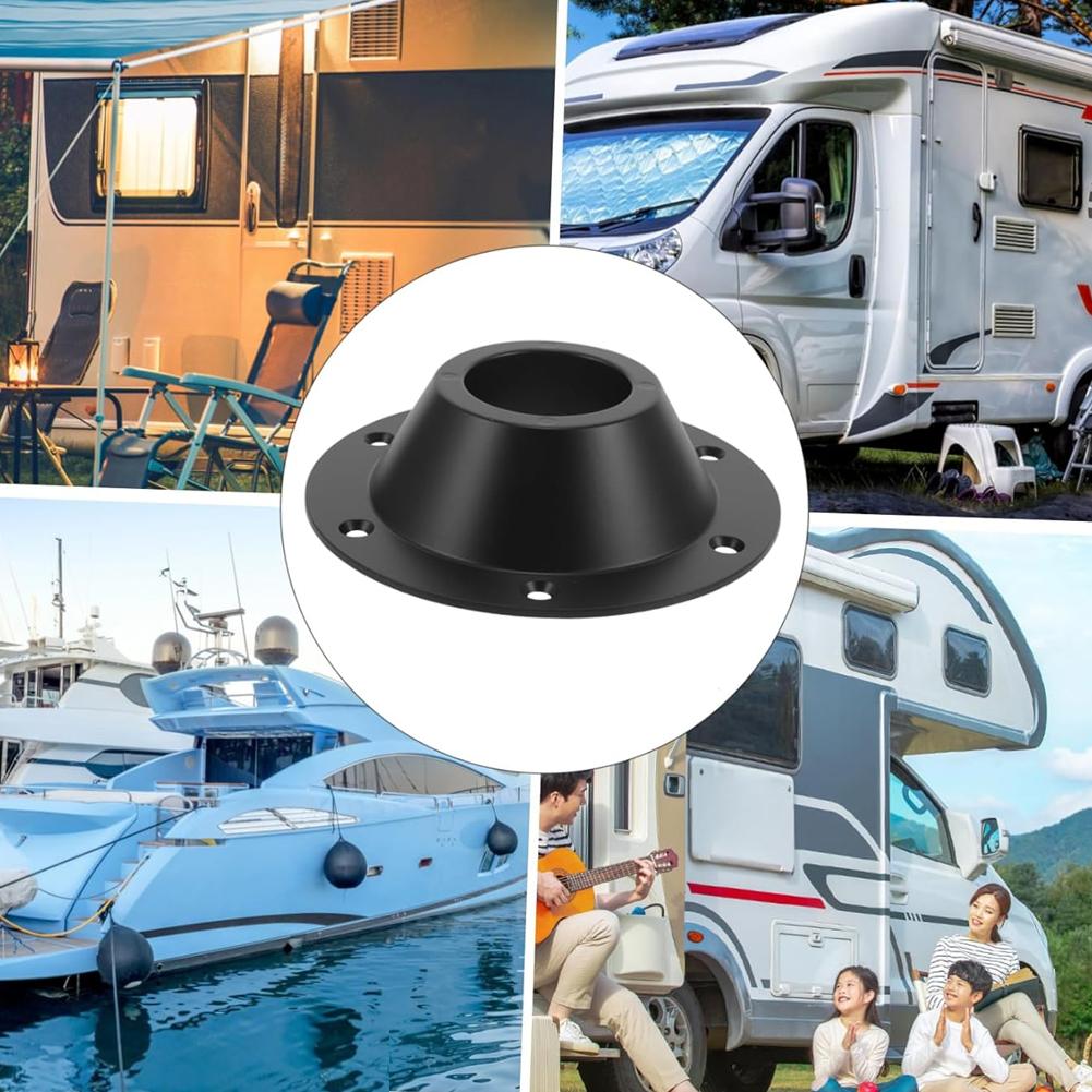 2 Pcs RV Table Base Mount Including Mounting Screws Camper Aluminum Mounting Bracket for RVs Travel Trailers Camping Tables