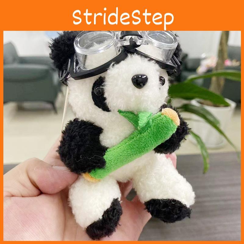 Sweet Panda Plush Pilot Keychain Cuddly Bear Doll Cute Bag Accessory For Gifts