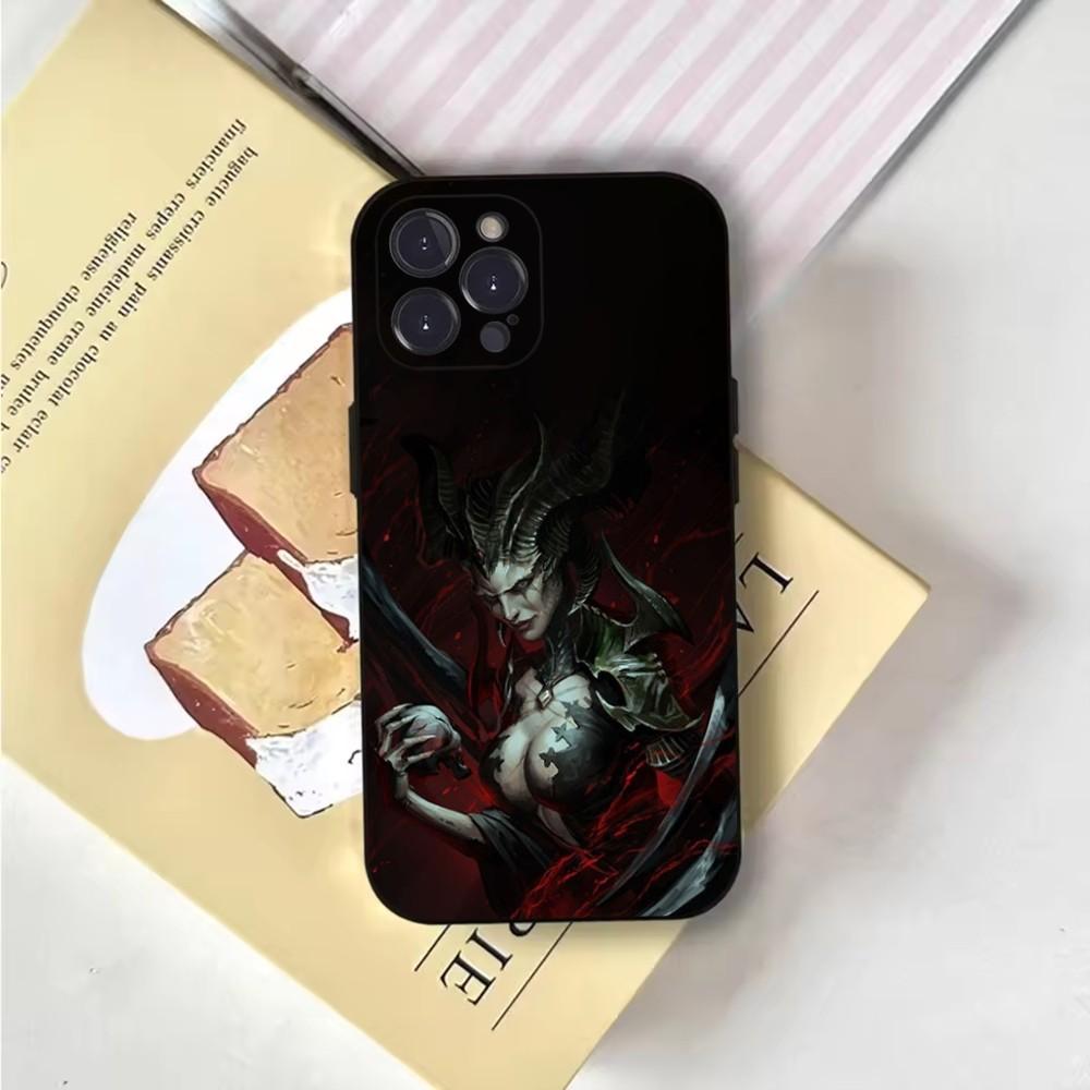 L-Lilith D-Diablo 4 Phone Case Phone Case For iPhone 16,15,14,13,12,11,Pro,X,XS,Max,XR,Plus,Mini Soft Black Cover