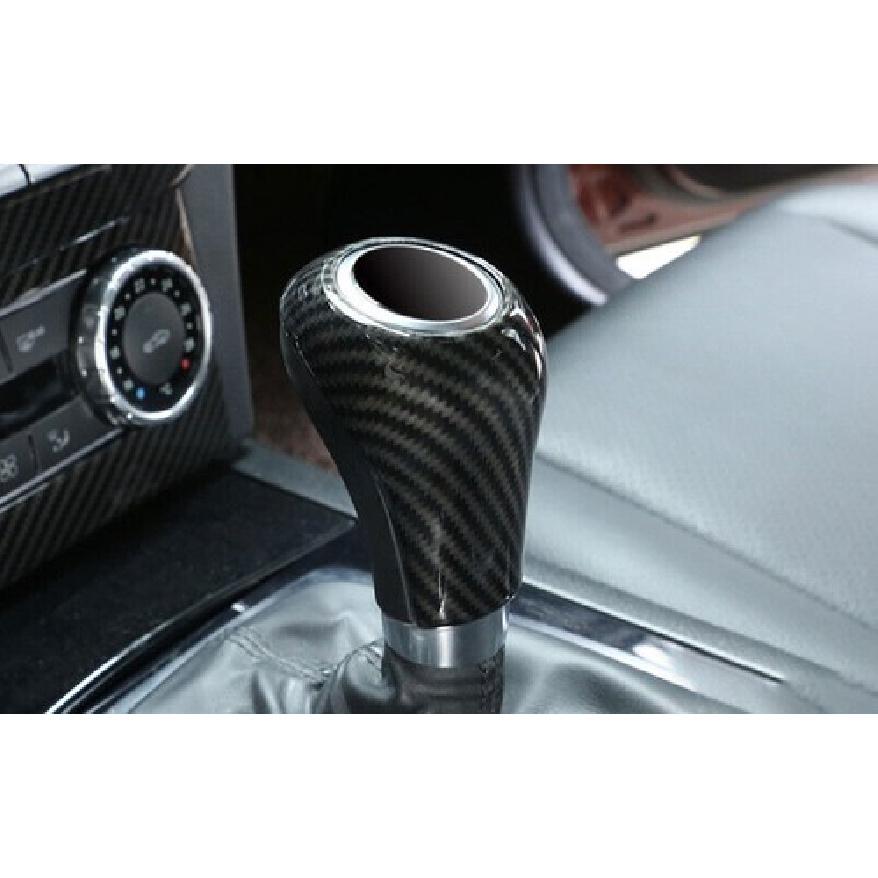 For Benz C-Class W204 2004-2014 Carbon Fiber Inner Gear Shift Knob Cover Trim 1X