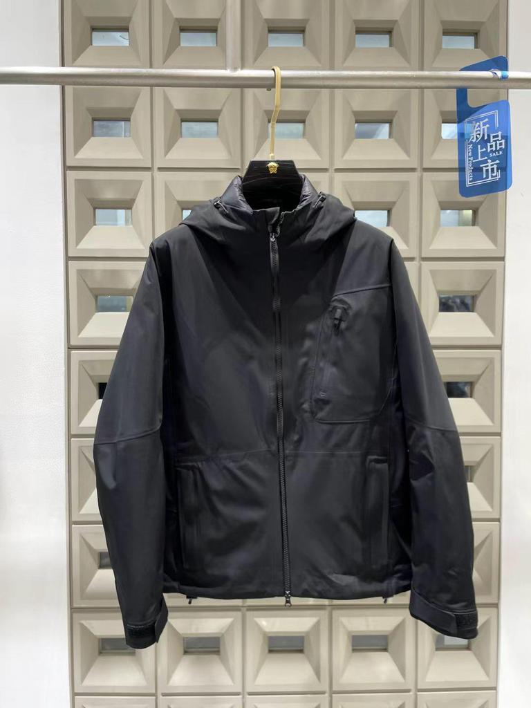 Men's High-End 3-in-1 Hooded Down Jacket - Windproof & Rainproof Storm Coat