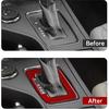 Car Sticker Carbon Fiber Center Console Gear Shift Indicator Panel Cover Trim for Ford Ranger XLT Lariat XL      Decal Accessories Red
