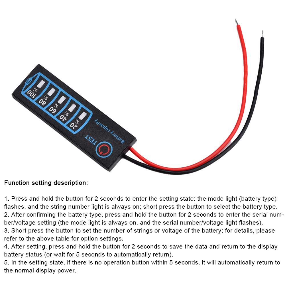 2S-8S 18650 Li-ion Lipo Lithium 5-30V Lead Acid Battery Level Indicator Tester LCD Display Meter Module Capacity Voltage Meter