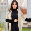 Hollowout Diamond Pattern Shawl Triangular Shoulder Wrap with Crochet Design Great for Women Leisure and Formal Occasion