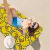 Gele Klassieke Rubberen Eend Cartoon Strandlaken Schattig Kawaii Kamerdecoratie Bad Meisjes Kinderen Handdoeken Voor Badkamer Douche