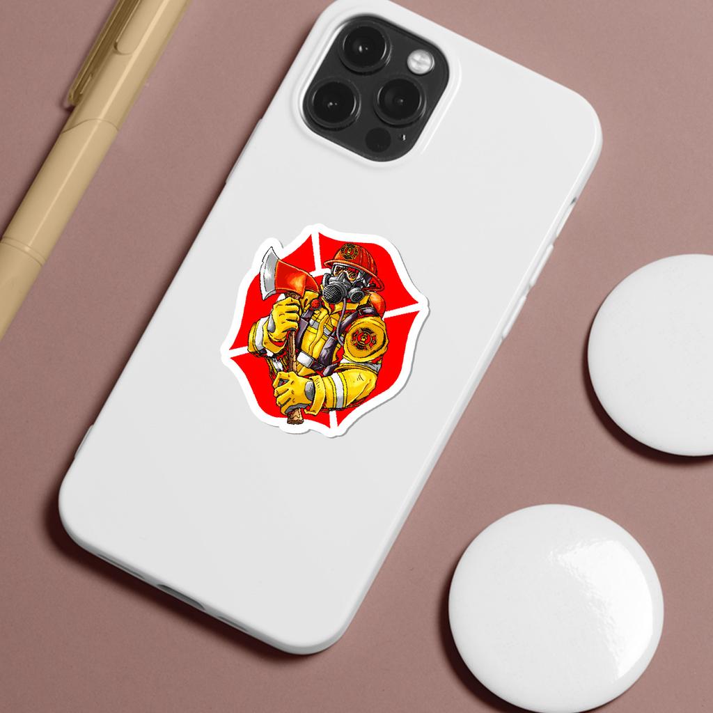 100 Cartoon Fire Truck Graffiti Stickers Notebook Mobile Phone Case Car Waterproof Decorative Stickers