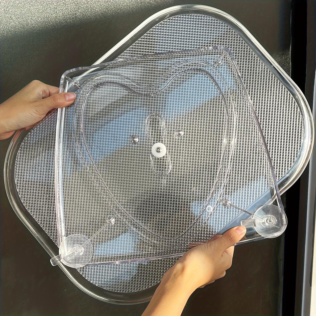 Transparent Rectangular Lazy Wheel Suitable for Refrigerators, Cabinets, Tables, 360 ° Rotating Organizer, Easy To Clean