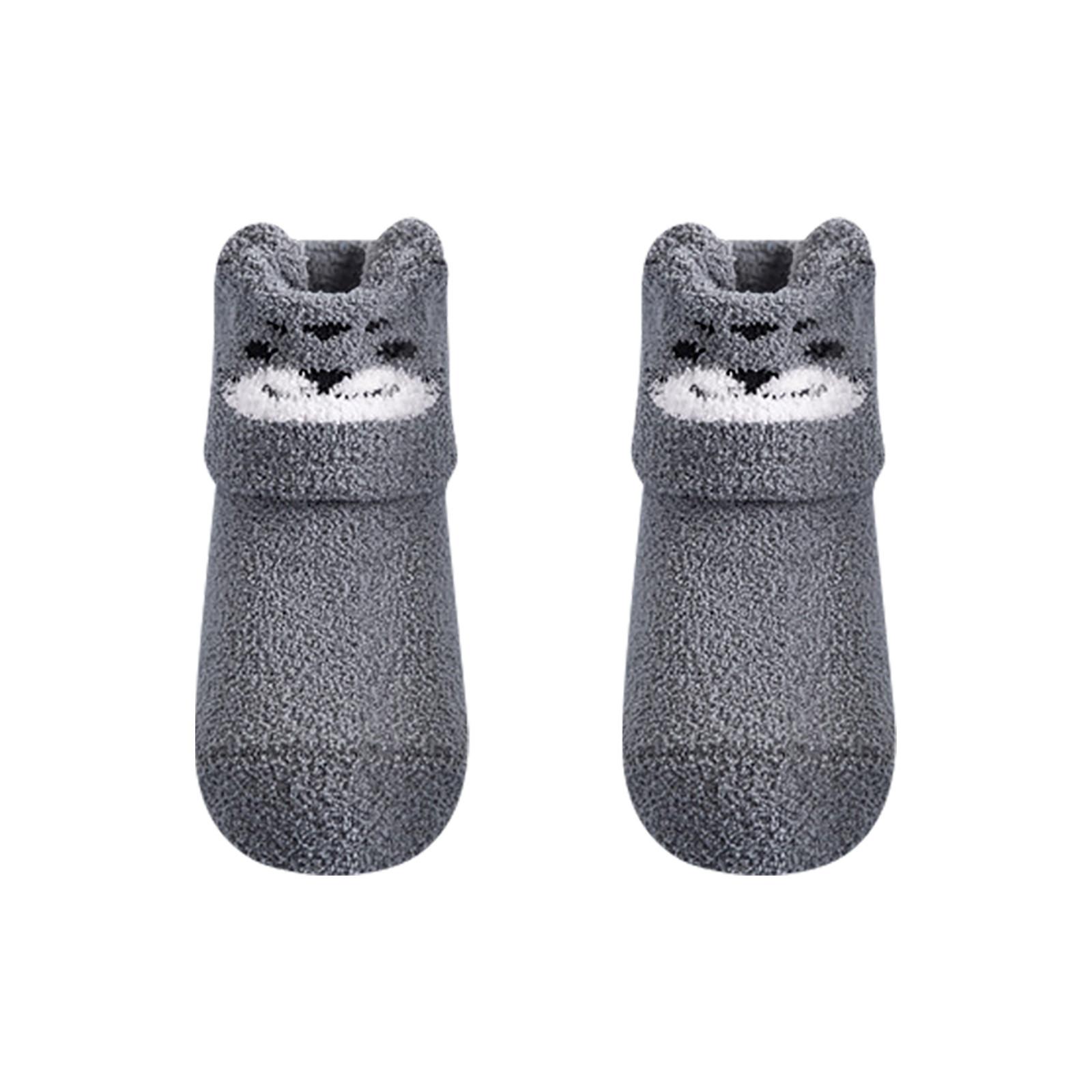 

Детские противоскользящие носки-тапочки, милые хлопковые теплые носки с героями мультфильмов, носки-тапочки для малышей S