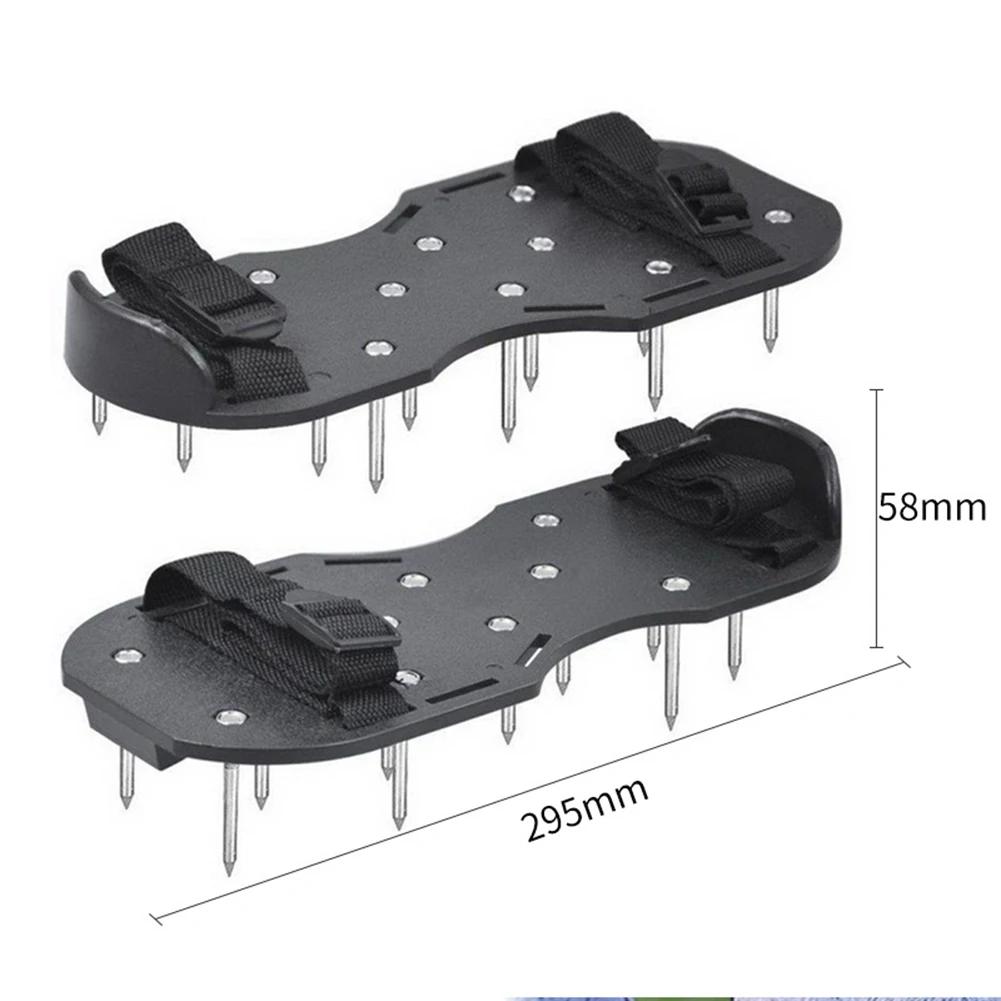 1 Pair Garden Nail Shoes Grass Loose Soil Lawn Aerator Sandals Nail Shoes Yard Garden Tool Cultivator Scarification Shoes