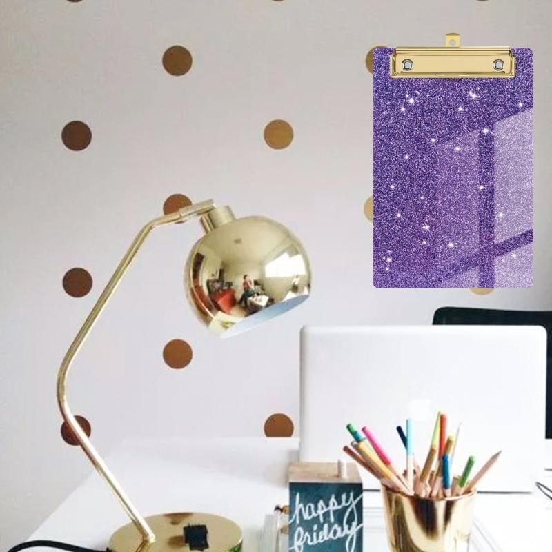 Acryl Büro Zwischenablage Glitter Datei Zwischenablage Schreiben Tablet 4x6Inch Zwischenablage