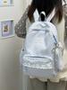 Schoolbag, Japanese-style girl's polka dot backpack, women's large capacity lightweight student backpack, cute cartoon new versatile backpack