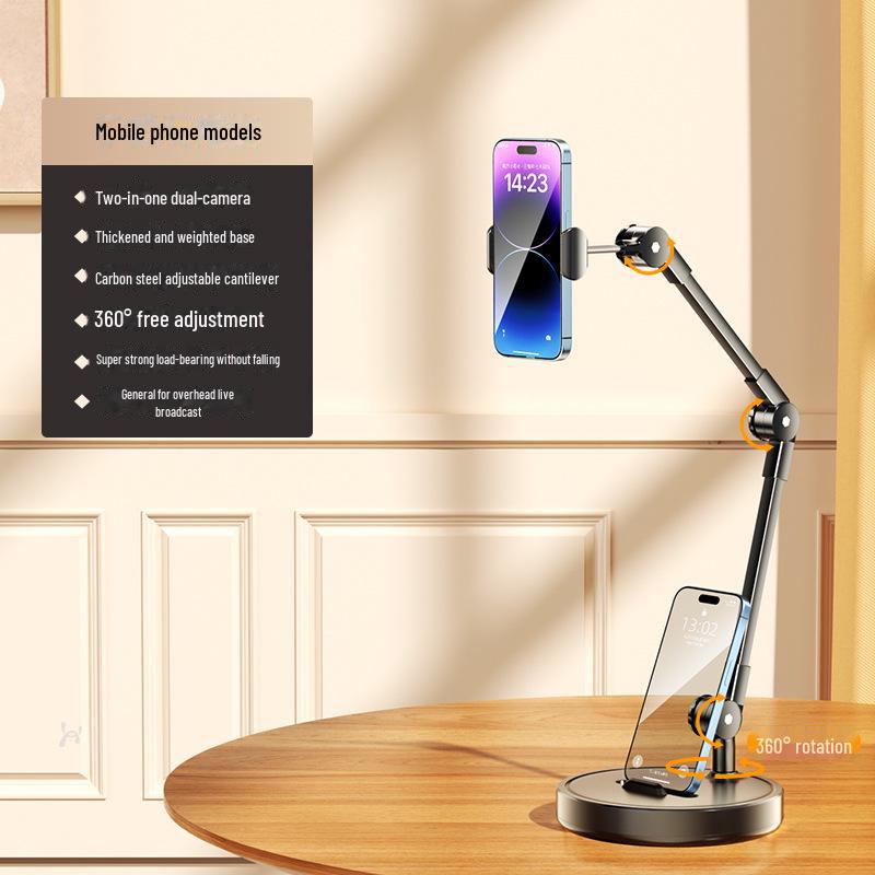 

Регулируемая подставка для мобильных устройств и планшетов для настольных компьютеров, iPad, Switch и прямых трансляций Mobile phone clamp