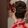 Red Bridal Headwear Pearl Wedding Hair Jewelry Exquisite Bride Tiara  Women