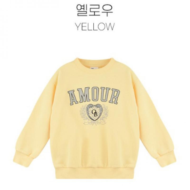  Olivan  Simple Graphic Sweatshirt Top And Bottom  Yellow 