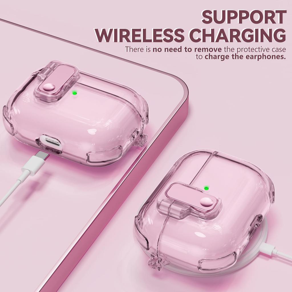 For AirPods Pro 3 Case(2025) New Safety Lock Protective Cover For AirPods Pro 3rd Generation Case Accessories For AirPods Pro 3