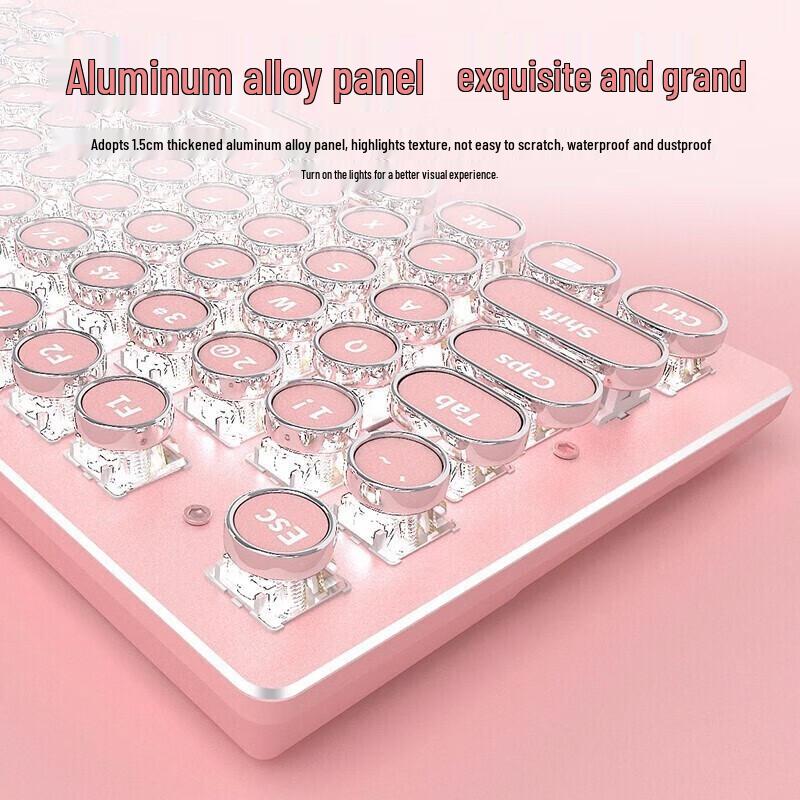 Qianxingzhe 912 Clavier Mécanique Filaire Steampunk