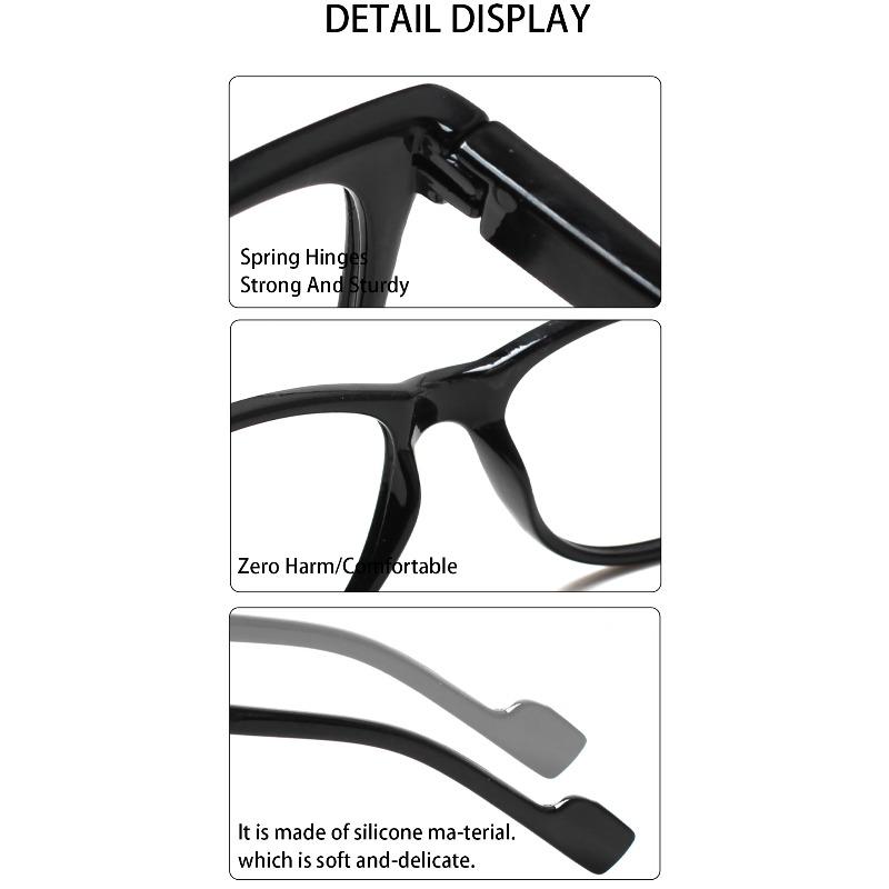 TUREZING Reading Glasses Women Men Fashion Durable Metal Hinge Plastic Frame HD Prescription Eyewear