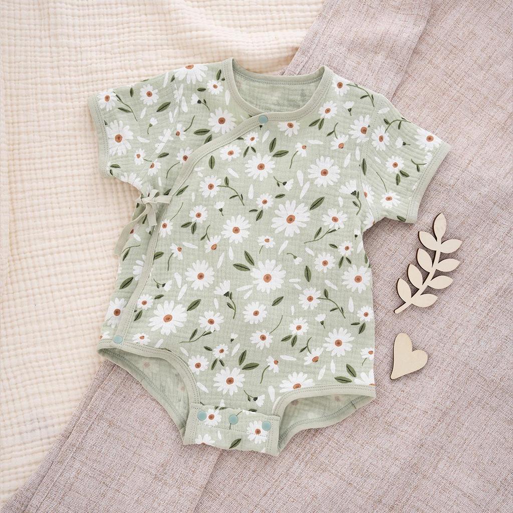 Entzückendes Sommer-Strampler-Set mit Blumenprint für Baby-Mädchen - 0 bis 12 Monate