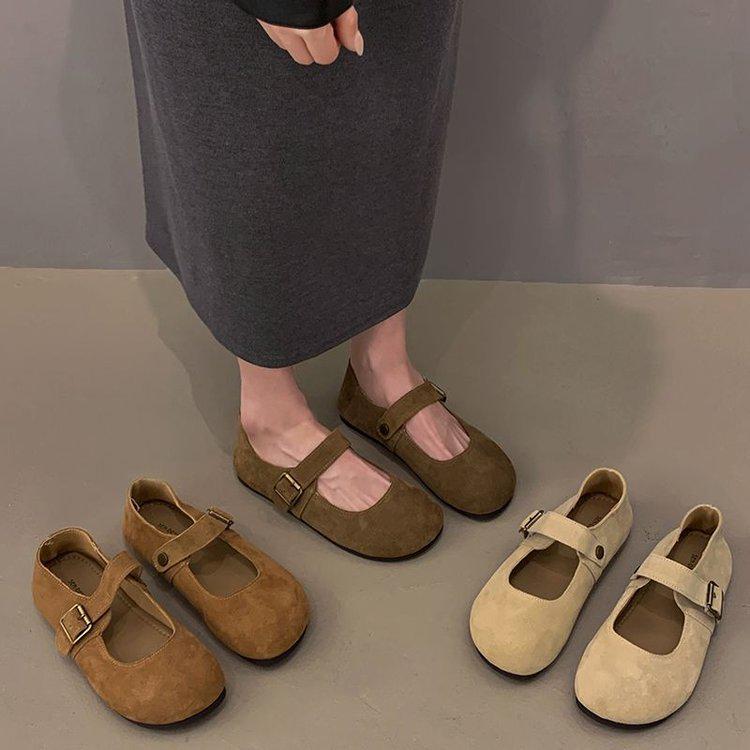 2025 New French Mori Style Women's Round Toe Moccasins - Retro, Versatile, Soft Sole, Non-Slip Fashion Flats